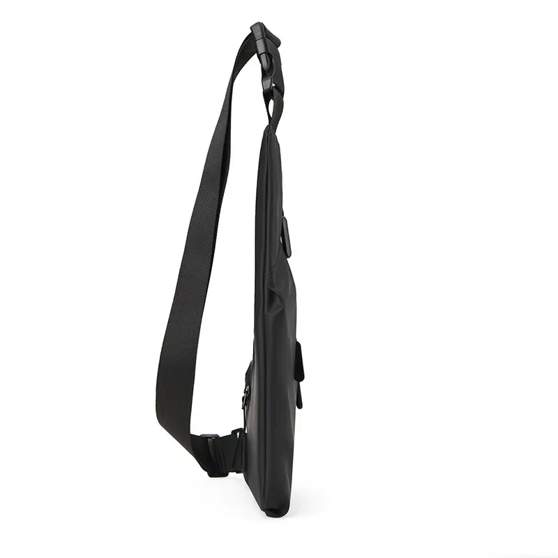 Anti-Theft Crossbody Chest Bag Unisex PU Leather Shoulder Bag for Outdoor Travel Chest Pack Close Fitting Gun Triangle Bag