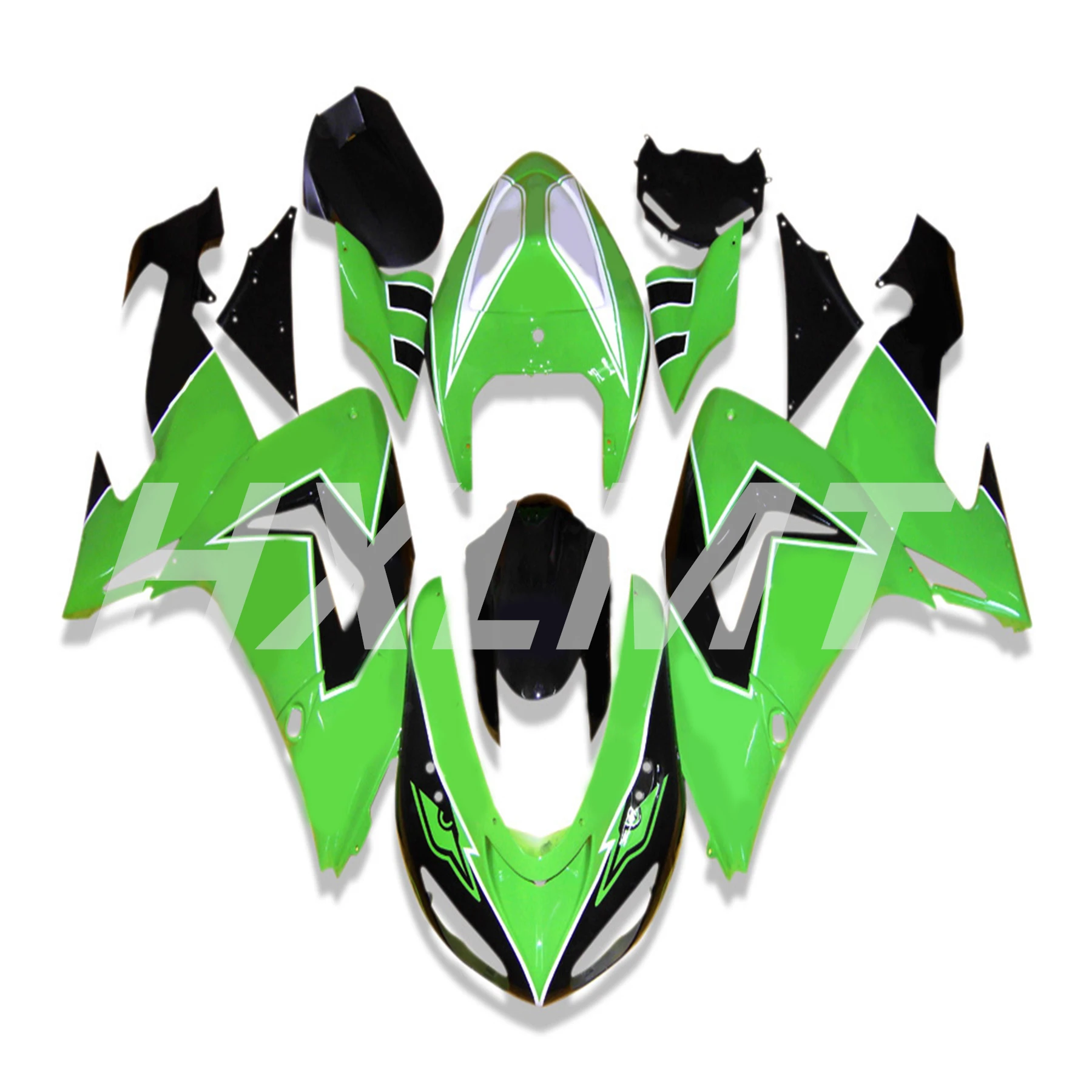 Motorcycle New Mechanical Injection Fairing Kit For KAWASAKI ZX-10R 2006 2007 ZX 10R Shallow Green Black Bodywork Fairings