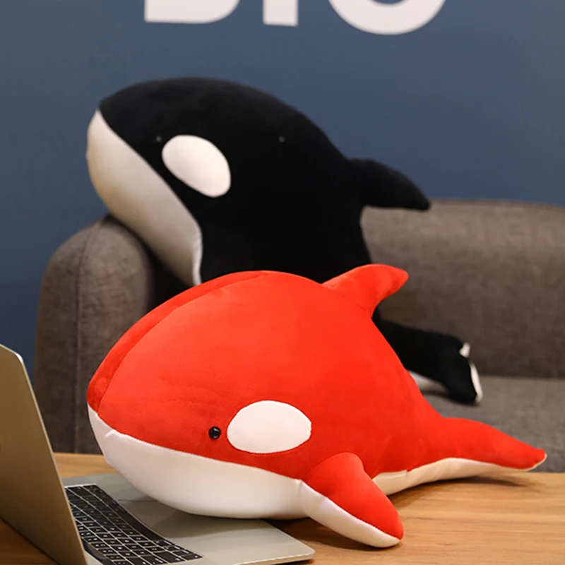 

Новая большая плюшевая игрушка Орка: супермягкая подушка в виде акулы-орки, милая мягкая игрушка-акула-дельфин, удобная подушка для сна на диване