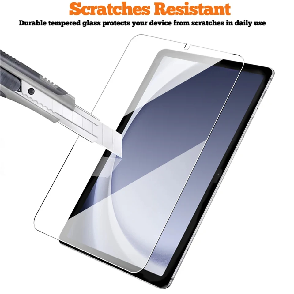 Protector de pantalla de vidrio templado para Samsung Galaxy Tab S6 Lite A9 Plus S8 S9 Plus Ultra S7 Fe S9 Fe 12.4 A8 S10 S11, película 6