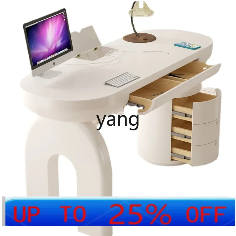 

LMM Cream Desk 1.2/1.4 M 1.6 Home Study Computer Study Table Student Desk