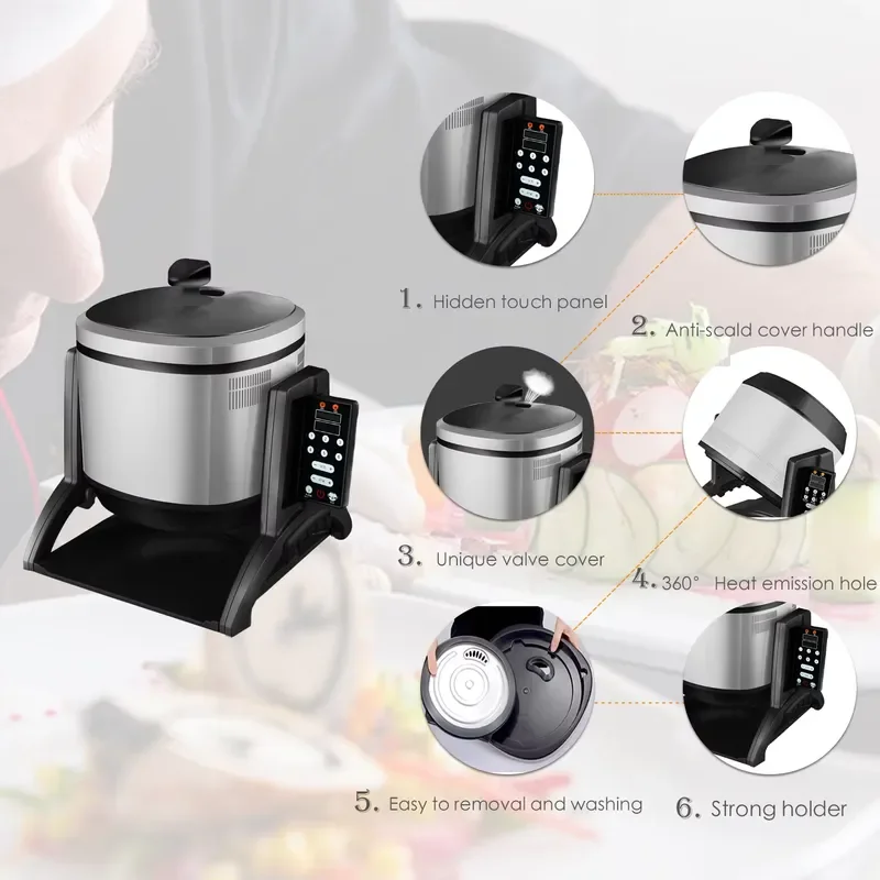 GT5 32 Automatic Drum Cooking Machine Intelligent Stir Fryer Professional Kitchen Equipment for Restaurant Commercial Use