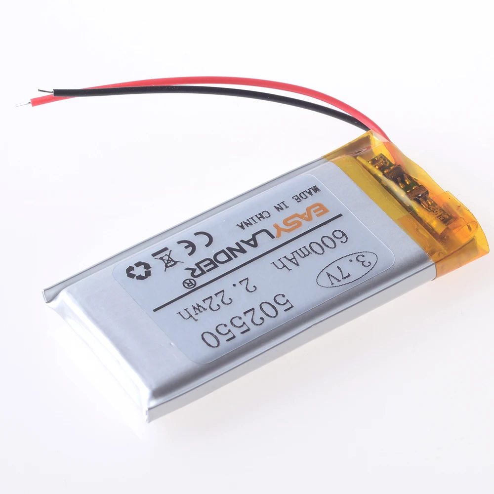 3.7V 502550 600mAh ليثيوم أيون بوليمر بطارية ليثيوم بطاريات ليبو 302550 402550 602550 702550 802550 902550 102550