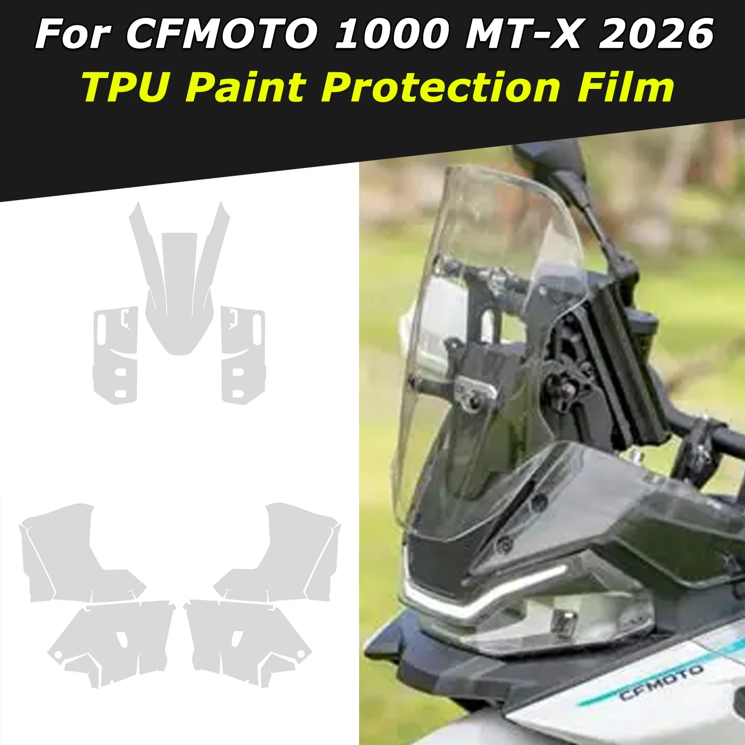 For CFMOTO 1000 MT-X 1000MT X 2026 Motorcycle Full Body Transparent Protective Film Kit 1000MTX Accessories Protection Stickers