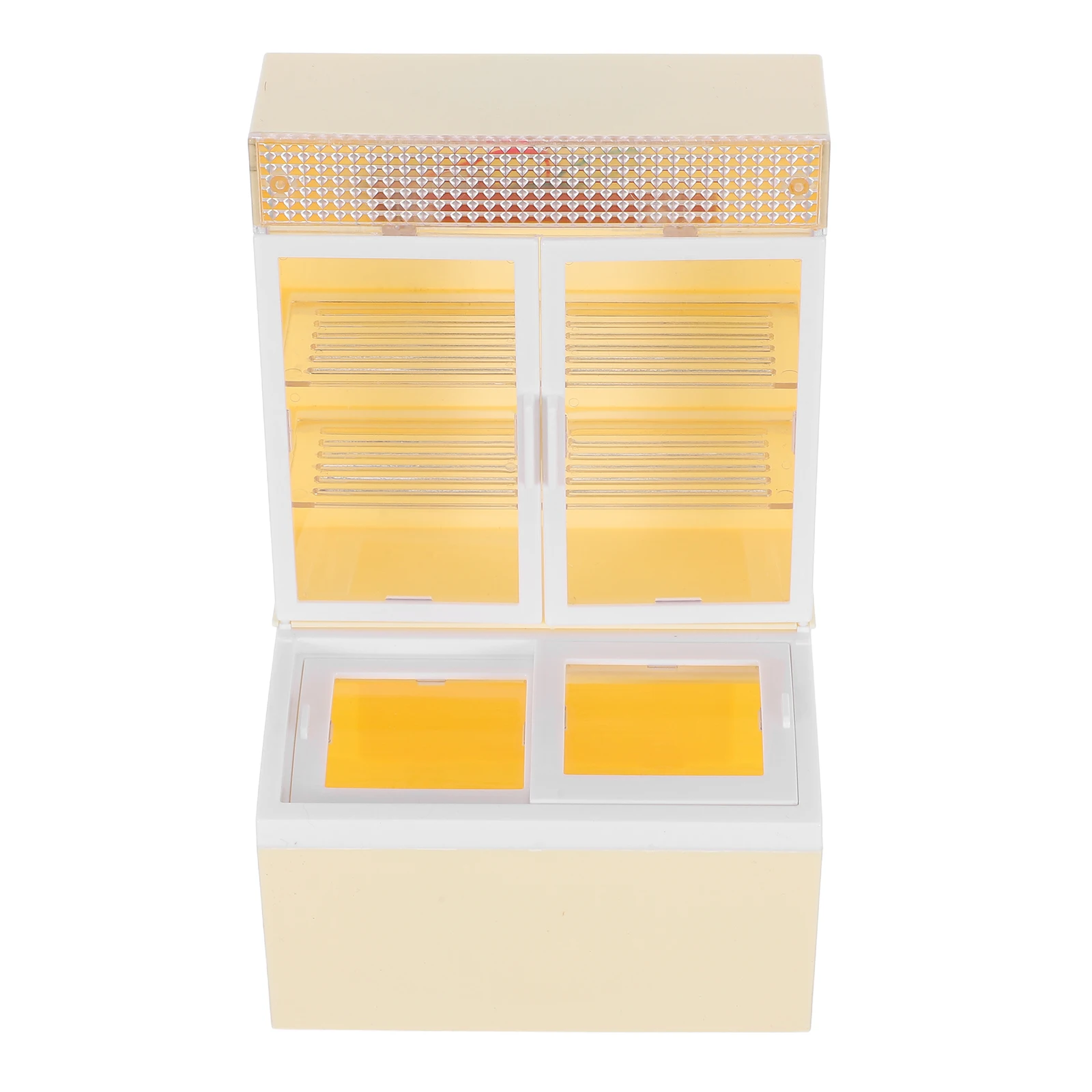 

Simulation Ice Cream Cabinet Mini Fridge for Dollhouse Pretend Play Freezer Model Refrigerator Trinkets Plastic Child