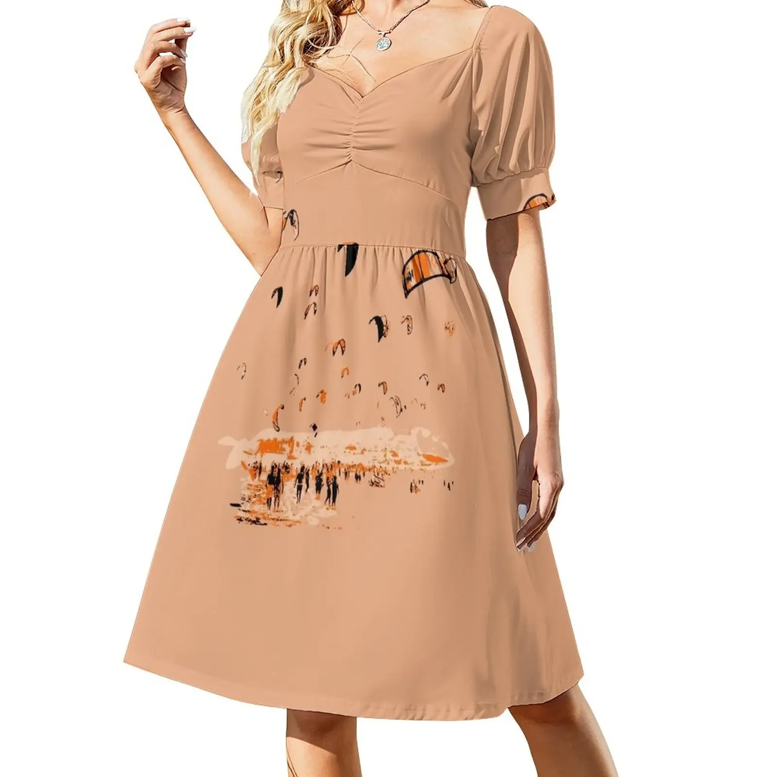

Kite Surfing Tarifa Short-Sleeved Dress long sleeve dresses Woman's evening dress sexy short dresses daring