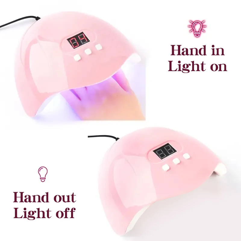 LULAA-Lámpara profesional para uñas de Gel, secador de uñas con 3 temporizadores, Sensor automático, para manicura, hogar y salón