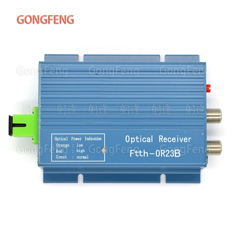 1PCS Neue FTTH CATV Mini Modus Optische Empfänger Hohe Fiber Optical Converter SC APC Simplex Stecker Mit 2 ausgang RF zoll