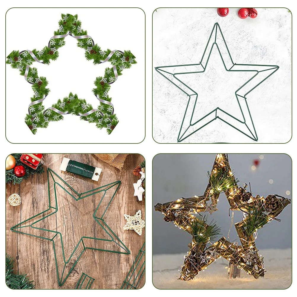 

1Set Iron Star Wreath Frame Compact Lightweight Metal Wire DIY Garland Frame Flower Wreath Making Solid Craft Supplies