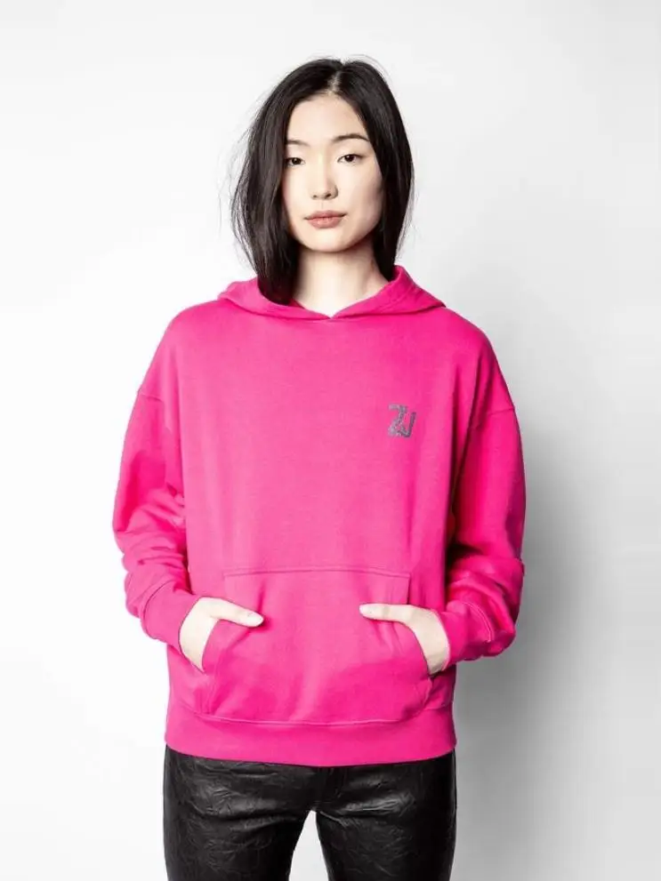 

Свободный крой, комфортный, с объемной вышивкой и пэчворком, худи из мягкого хлопка с длинными рукавами и круглым вырезом, для повседневной носки, женская толстовка