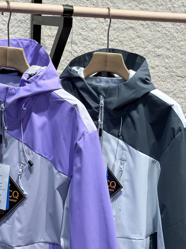 Dames Outdoor Herfst Winter Zacht ell Jaet Waterdicht Winddicht Wandeljas Rits Versierd Stand Fit Polyestervezel