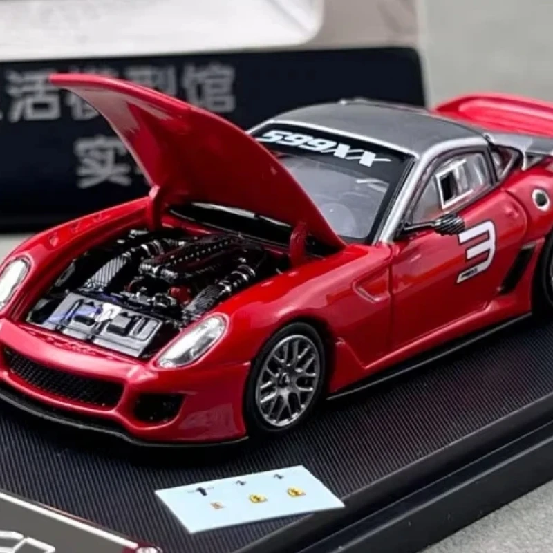 يمكن لبقعة RM Rhino 1:64 599XX فتح غطاء المحرك مجموعة ثابتة من سبيكة نموذج السيارة