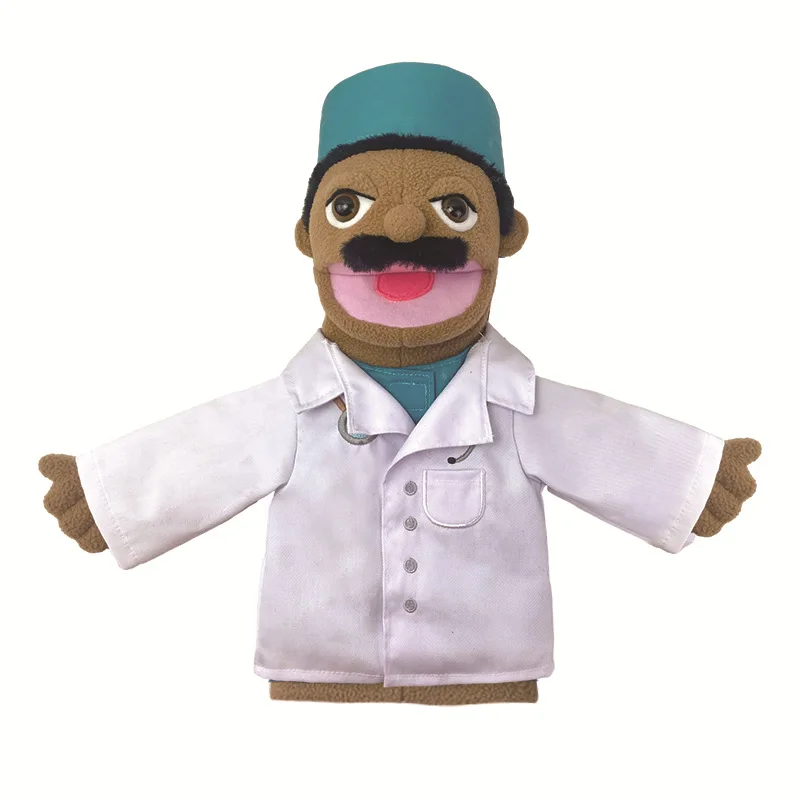 

Children Cartoon Professional Hand Puppet Plush Toy Doctor Mouth Move Stuffed Soft Gift