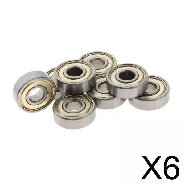 

6x8 Pieces ABEC-9 Skateboard Bearing Skates Roller Sealed Maintain Component Golden