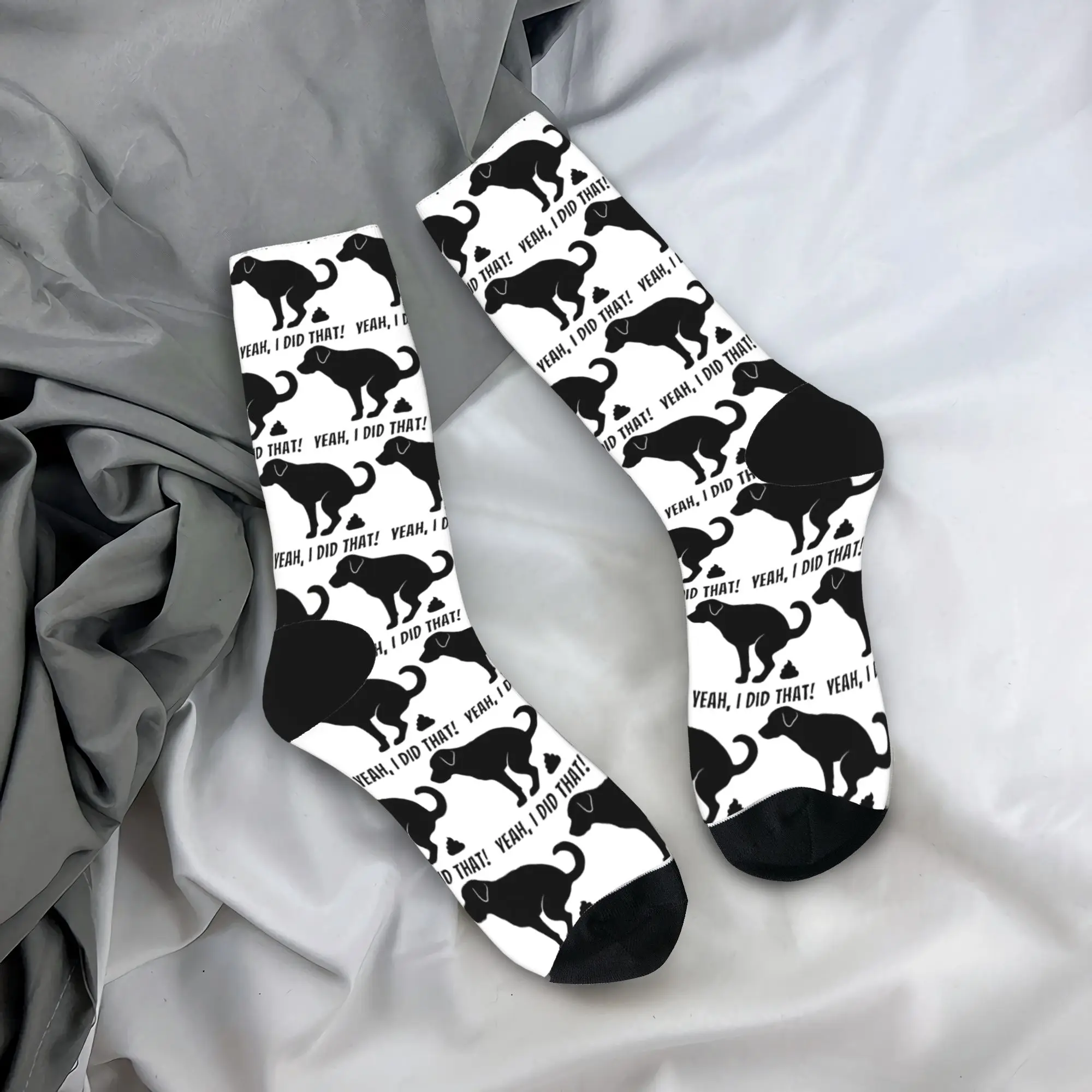 

Dog Pooping on Floor Yeah I Did That Socks Pattern Stockings Non Slip Adults Men Socks Soft Spring Korean Running Socks