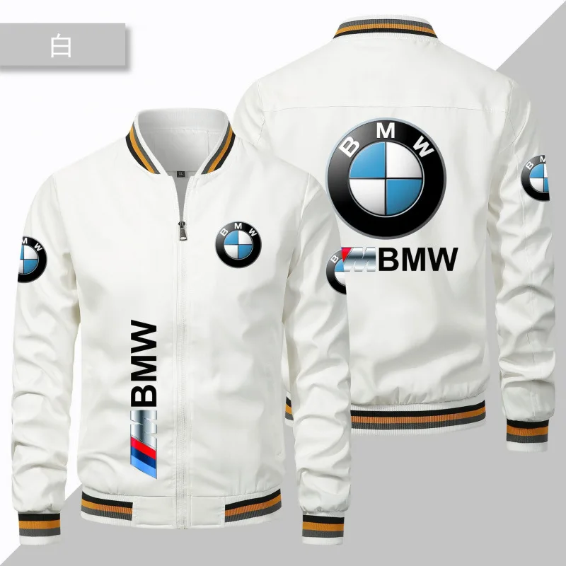 2025 nova jaqueta com decote em v bmw logotipo impresso jaqueta masculina madura e confortável jaqueta ao ar livre motocicleta negócios bmw