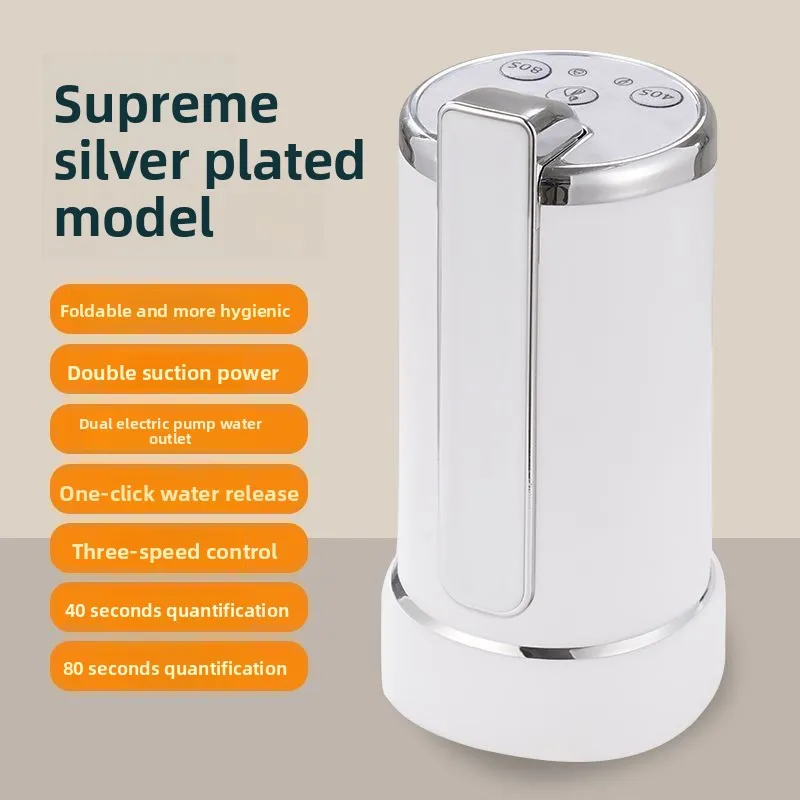 

Silent Electric Water Pump, Rechargeable Automatic Water Dispenser for Bottled Water Home Use