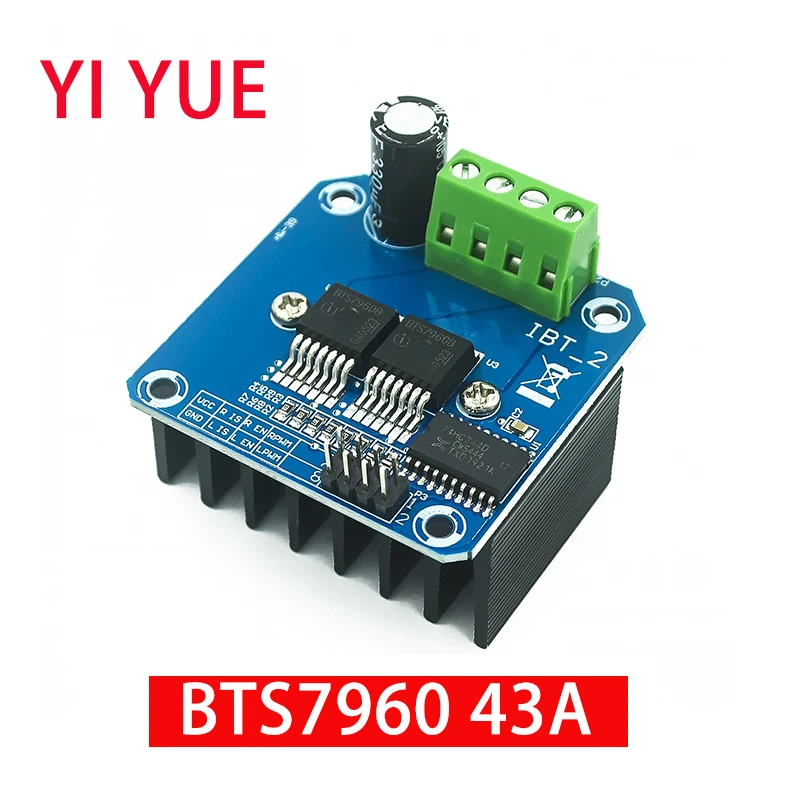 H-Bridge High-Power Motor Driver Module, DIY Smart Car Diagnostic, Duplo BTS7960, 43A, atual