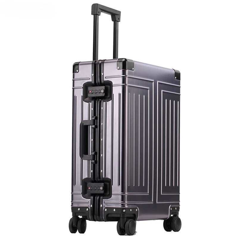 20“24\'\'26\'\'29 Inch 100% Aluminum Alloy Fashion Business Travel  Luggage Detachable Lining High-end Business Suitcase