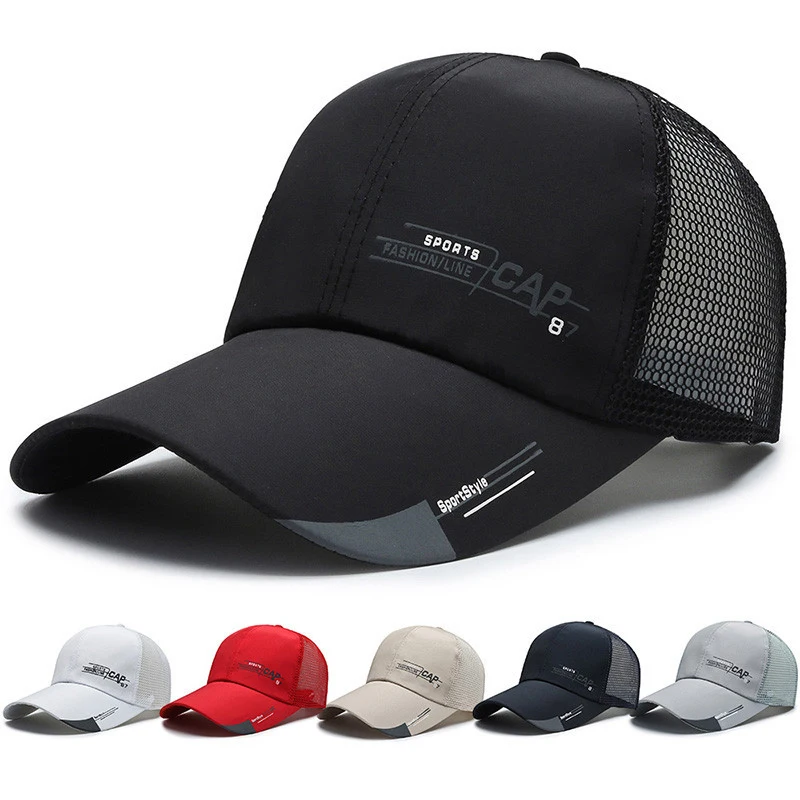 

Fashion Men Women Big Head Quick-drying Breathable Baseball Cap Outdoor Sports Duck Tongue Cap Casual Mesh Sun Hat Fishing Hat