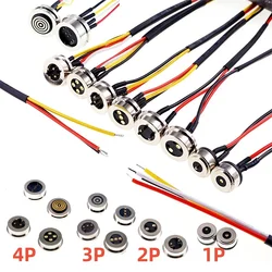 1 Pair Circular Shape Magnetic Pogo Pin Connector 1 2 3 4 5 Pole Male Female Probe DC Power Charging Round Profile