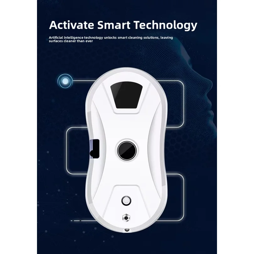 5600Pa Robot Window Cleaner Intelligent Auto Path Navigation Window Cleaning Robot Powerful Suction For Home High-Rise Windows view 4
