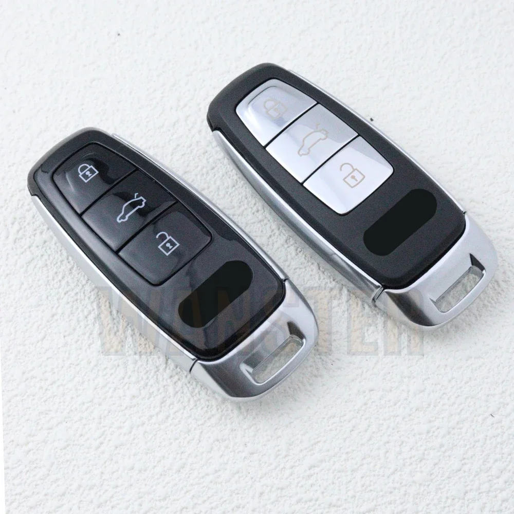 3 Bottons Car Key Fob Case Housing for Audi A6 A6L A4 C8 A7 A8 Q8 2019 2020 2021 2022 2023 2024 Car Remote Key Shell Replacement