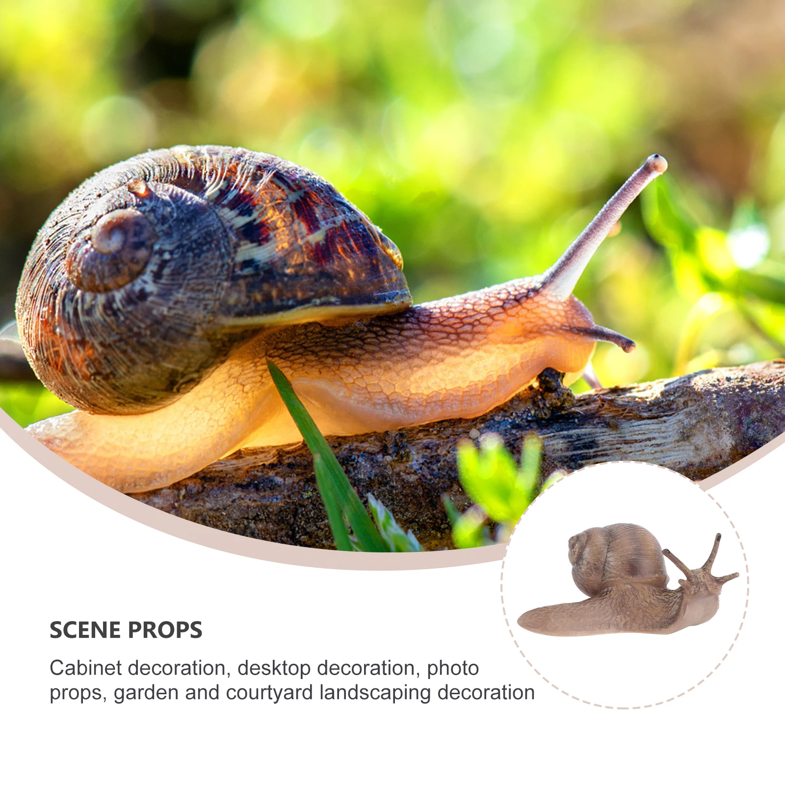 

1Pcs Vivid Snail Adornment Premium Material Micro Landscape Desktop Decoration Bonsai Ornament Coffee Micro Landscape Adornment