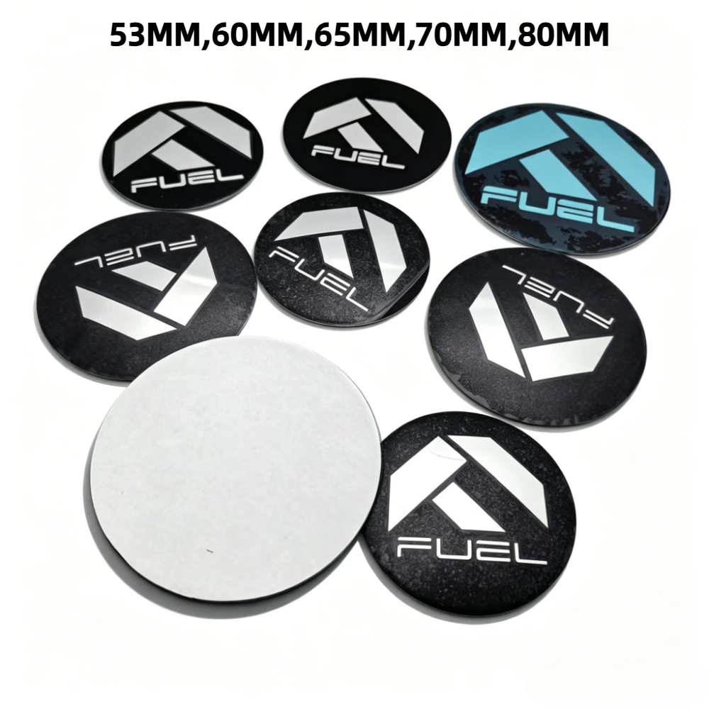 

4pcs 53MM 60MM 65MM 70MM 80MM Fuel Logo Emblem Car Stickers Accessories for Car Wheel Center Caps Rim Hub Dust Cap Cover Badge