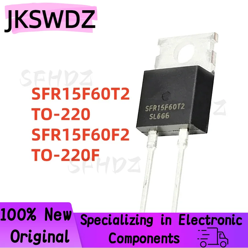 

10Pcs 100% NEW SFR15F60T2 SFR15F60F2 TO-220 TO-220F 15A 600V fast recovery diode IN Stock
