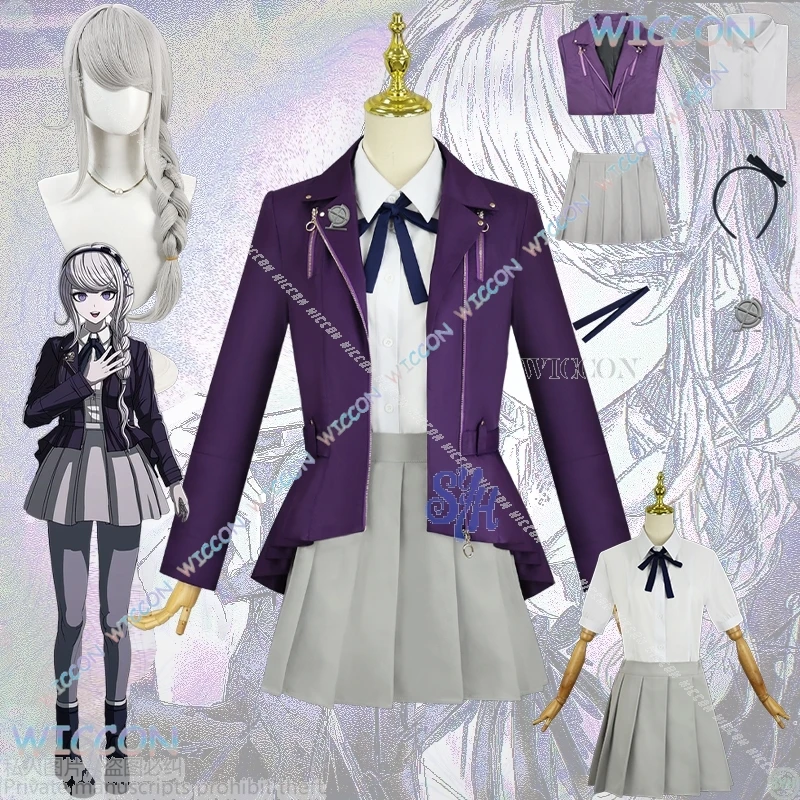 

Kirifuji Nozomi Cosplay Game The Hundred Anime Costume Purple Punk Coat Y2k Fashion Jirai Kei Girls Dress JK Uniform Halloween