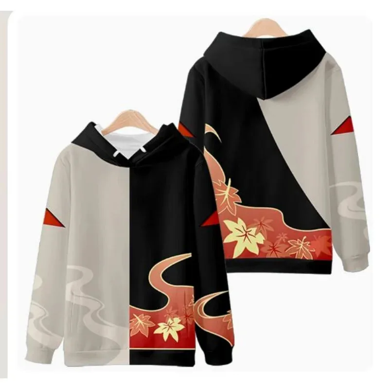 Kaedehara Kazuha Anime Hoodie Unisex Herbst Winter Übergroße Genshin Impact Sweatshirt Männer Frauen Streetwear Pullover Kleidung