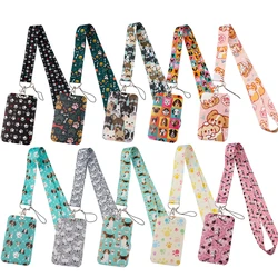Pets Puppy Dogs Key lanyard Car KeyChain ID Card Pass Gym Mobile Phone Badge Kids Key Ring Holder Jewelry Accessories Decoration