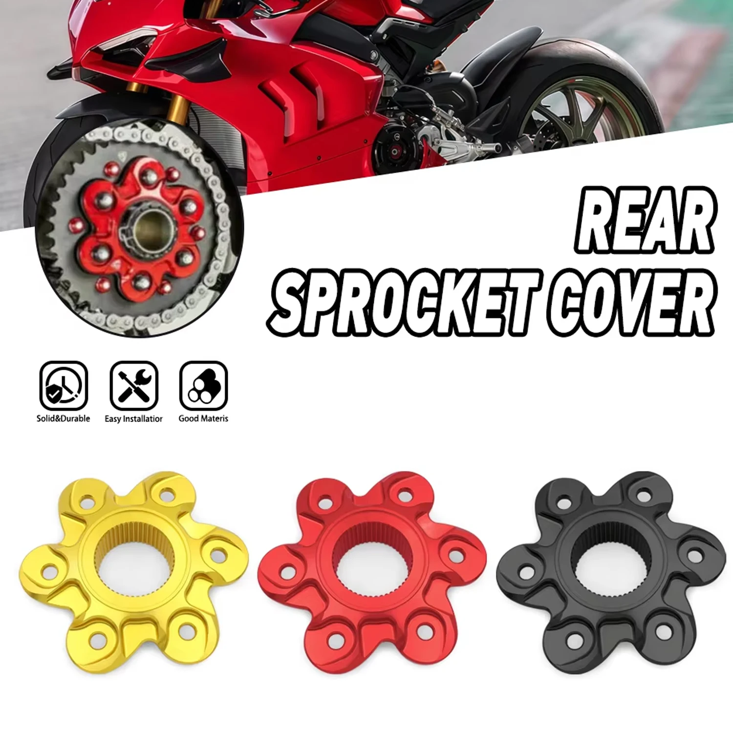 

Motorcycle Accessories CNC Aluminium Rear Sprocket Flange Cover For Ducati Multistrada 1260 DIAVEL SUPERBIKE 939 1098 1199 1299
