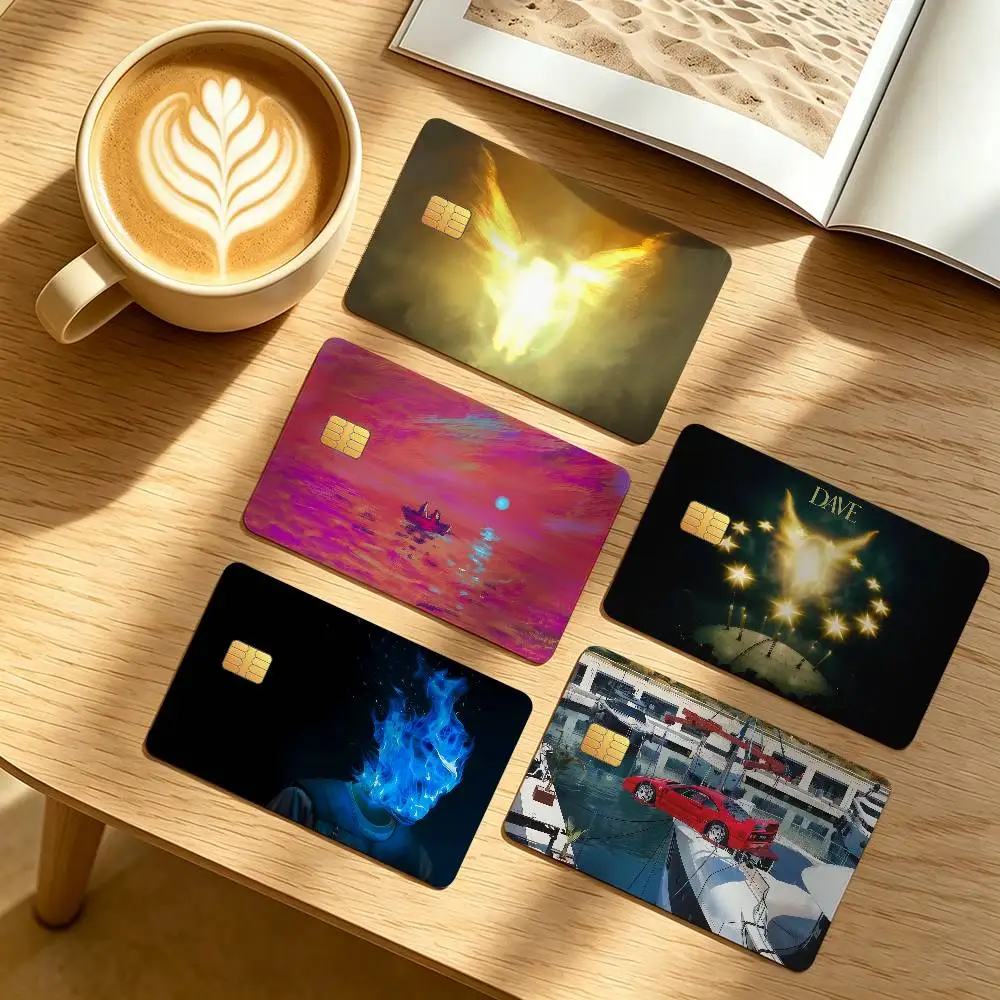 Pop Hip Hop Rapper Santan D-dave Credit Card Public Transportation Cards Protective Sticker Waterproof Card Face Decoration 4PCS
