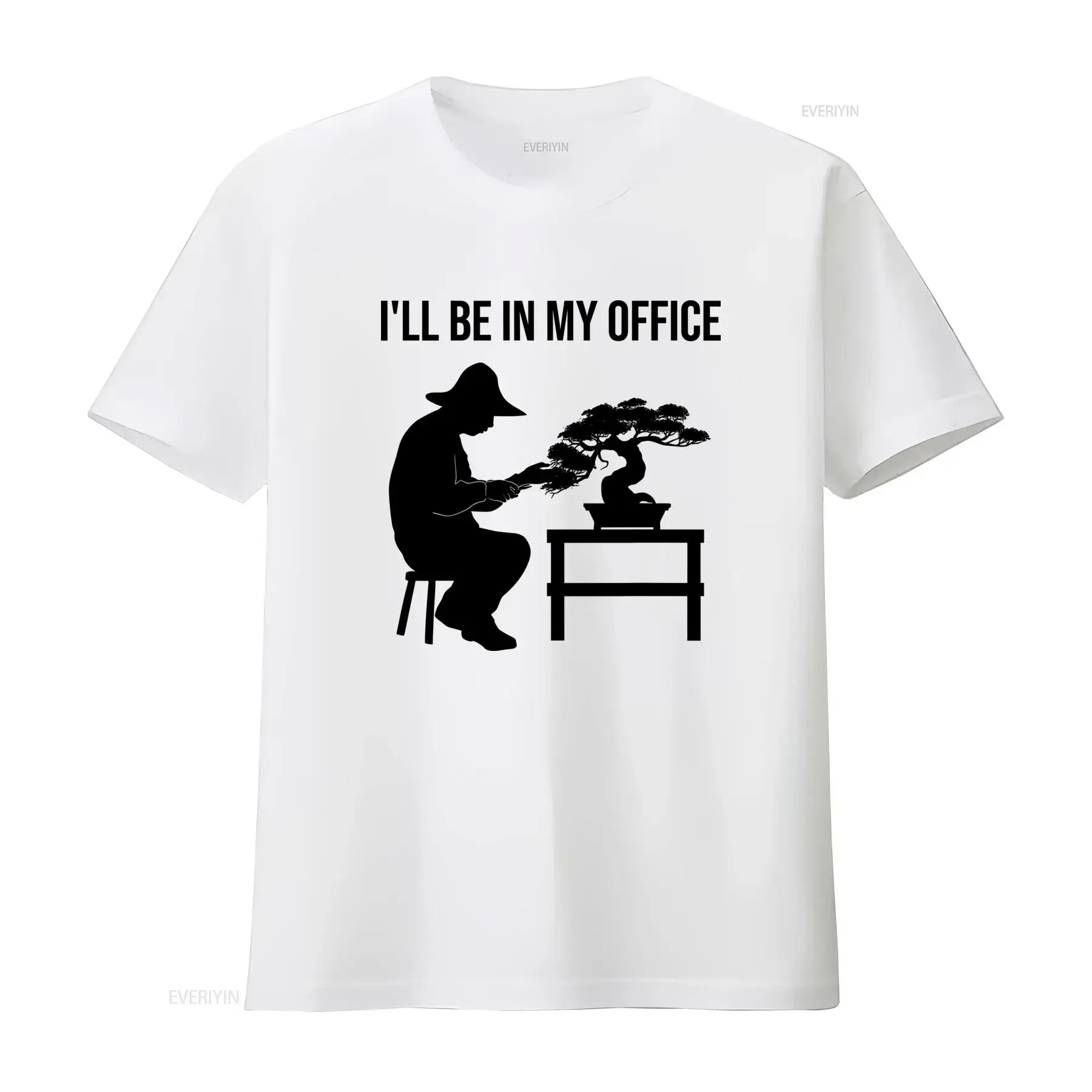 Funny Bonsai Tree Design Japanese Gardening T Shirt I'll Be In My Office Print vintage Washed streetwear Stylish homme Soft