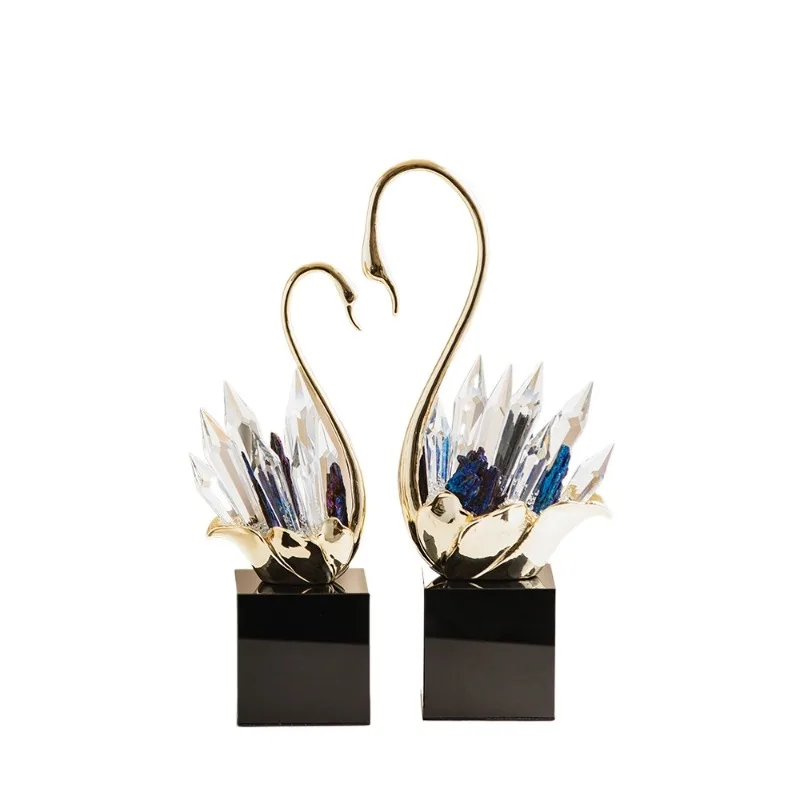 Ornament light luxury high-end crystal little  pair housewarming gift living room TV cabinet decoration