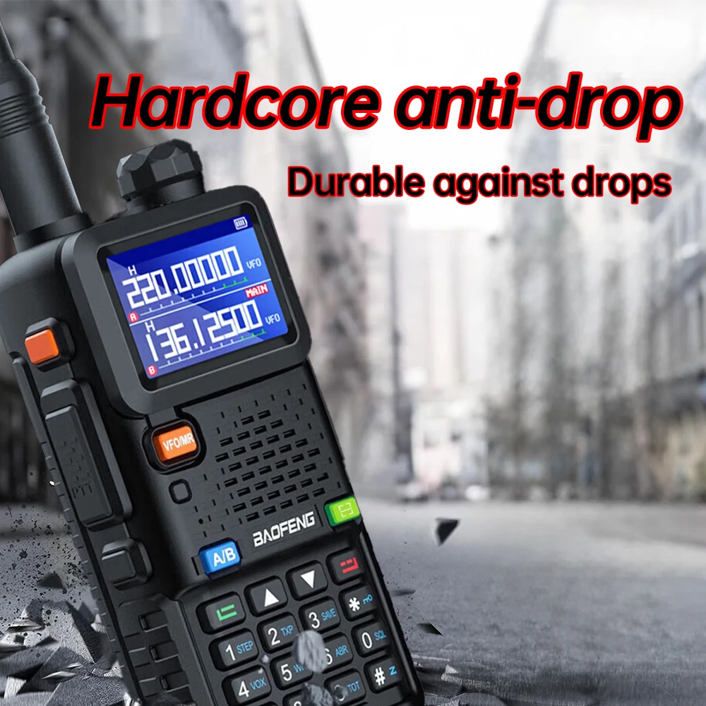 1 قطعة Baofeng UV-5RH كامل النطاق PTT اسلكية تخاطب AM الهواء الفرقة 10 واط 999CH NOAA FM نوع-C ترقية UV-5RH اسلكية تخاطب طويلة المدى #5