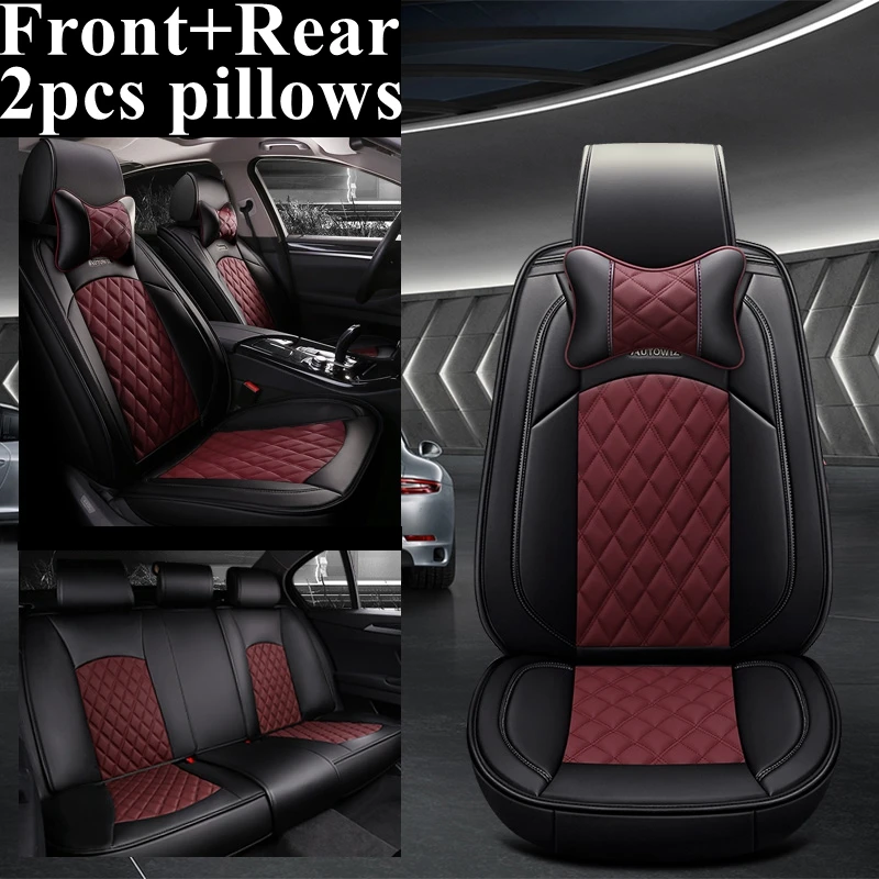 

Front+Rear Full Set Leather Car Seat Cover for Kia Carnival Ceed Cerato K2 K3 K4 K5 Optima Picanto Rio Rio 3 Shuma Soul Sportage