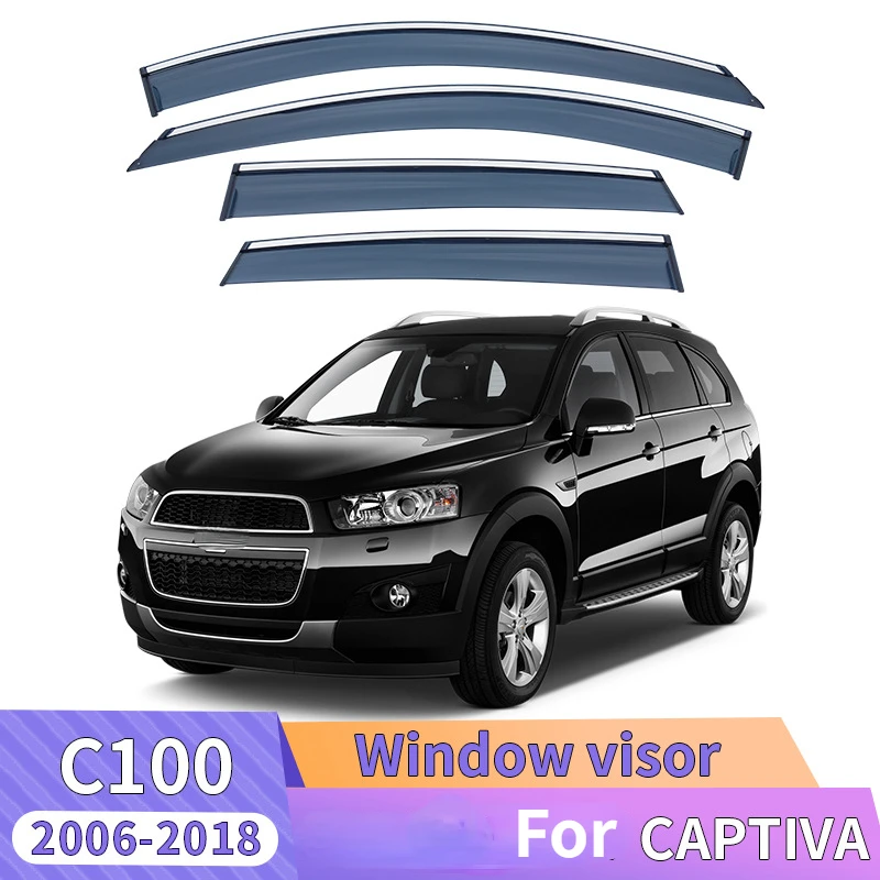 

Window Shields for Chevrolet Captiva C100 CN202S 2006-2023 Accessories Tape Side Window Sun Rain Guards Deflectors Window visor