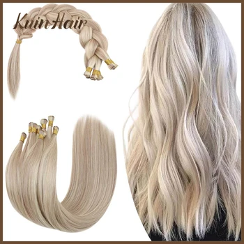 똑바른 손으로 묶인 머리 씨실 바느질 원활한 보이지 않는 머리 묶음 100% 진짜 인간의 머리카락 부드러운 브라질 이중 씨실 100 그람/몫