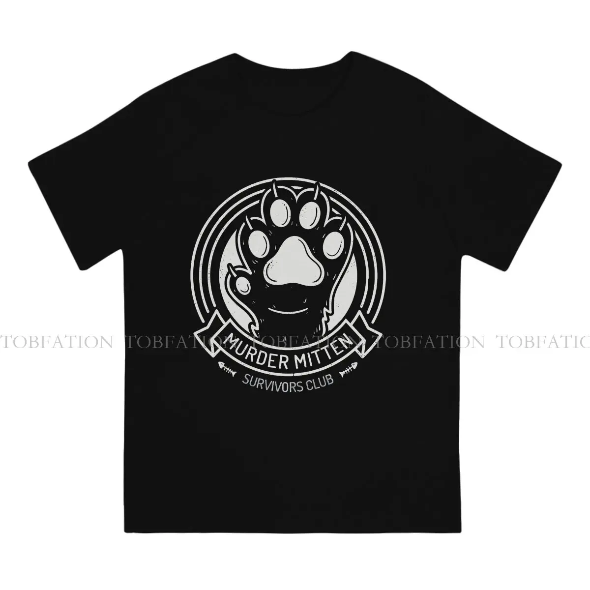 Murder Mitten Kitten 100% Cotton TShirts Cat Paw Print Distinctive Men's T Shirt Hipster Tops Size S-6XL