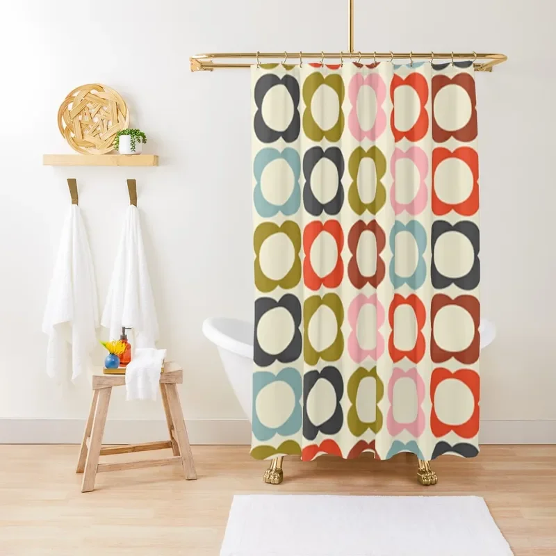 Orla Kiely Multi Stem Colorful fabric Shower Curtain Bathroom Curtain Curtains Bathroom Curtains