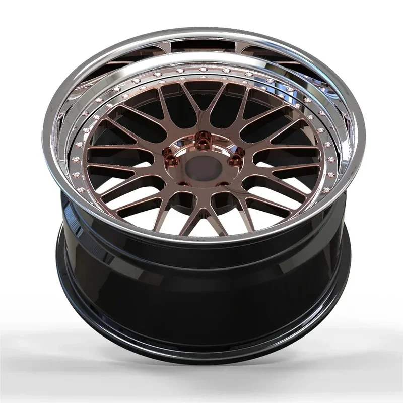 Custom Forged Monoblock Wheels 5x112 18-22 Inch 9J ET35 6061-T6 Aluminum Multi-Spoke Silver Mirror Polished