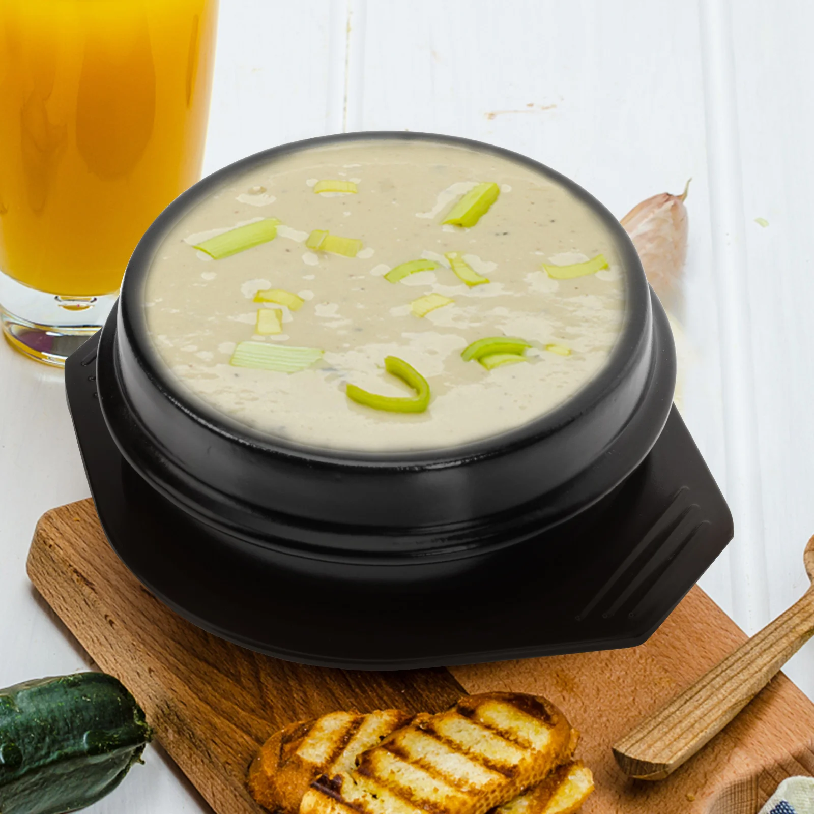 

1Set High Temperature Resistant Ceramic Stone Pot Bibimbap Casserole Cooking Pot for Home Soup Stew Ceramic Casserole