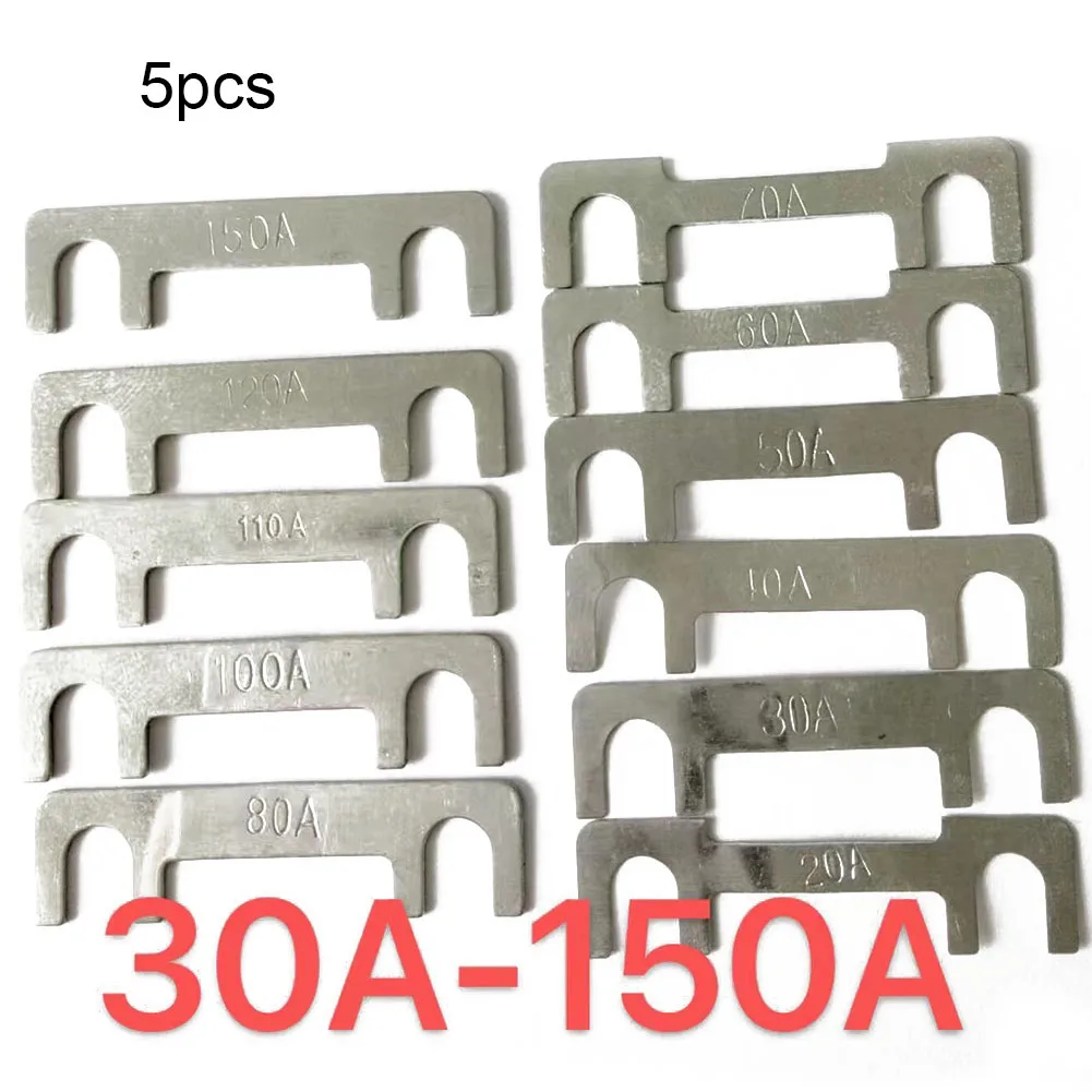 Kit de fusibles para coche, 5 uds., tipo plano, 32V, perno de horquilla, batería, soporte para coche, fusible 30A-100A, fusible electrónico automotriz