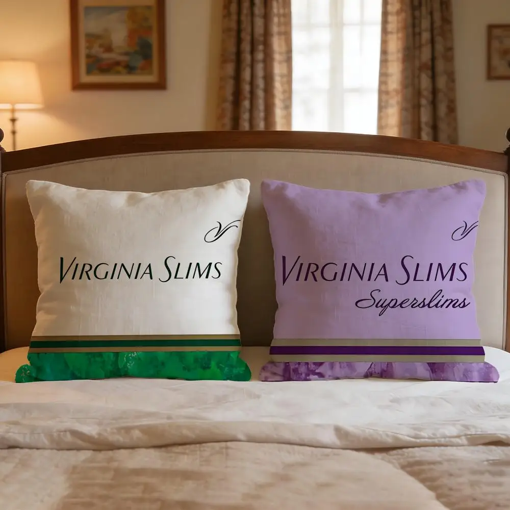 Slim Virginia Slims Cushion Cover 4Pcs Decorative Covers Soft Cushion Case for Sofa Couch Decor 40x40 45x45 Pillowcases