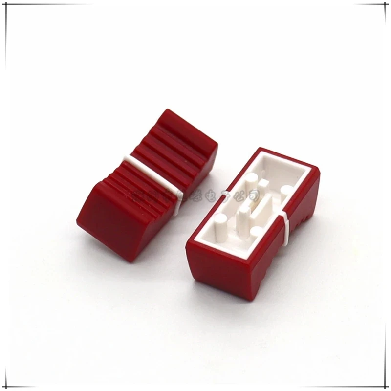 10pcs 24x10.5x9mm Linear Sliding Potentiometer Knob Cap Mixer Push Rod Plastic Cap Console Volume Cap Inner Hole 4MM Slot Hole