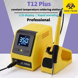 OSS T12Plus 75W Smart Digital Display Soldering Station Suitable for Mobile Phone Repair Heating Repair Soldering Station Tools