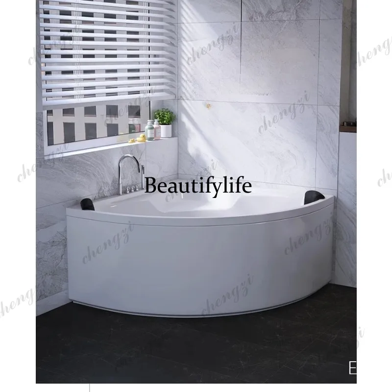 Multi-fan bathtub small apartment hotel acrylic double couple surfing massage triangle cylinder